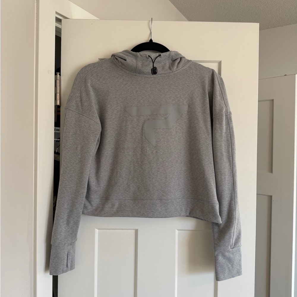Paddletek Pickleball Fleece Cropped Women's Hoodie Gray Small